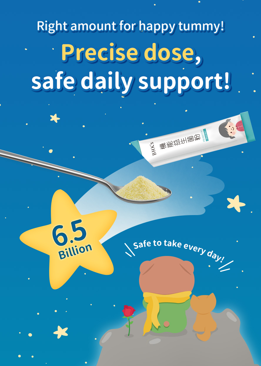 6.5 billion CFU, safe and effective for daily use in kids.