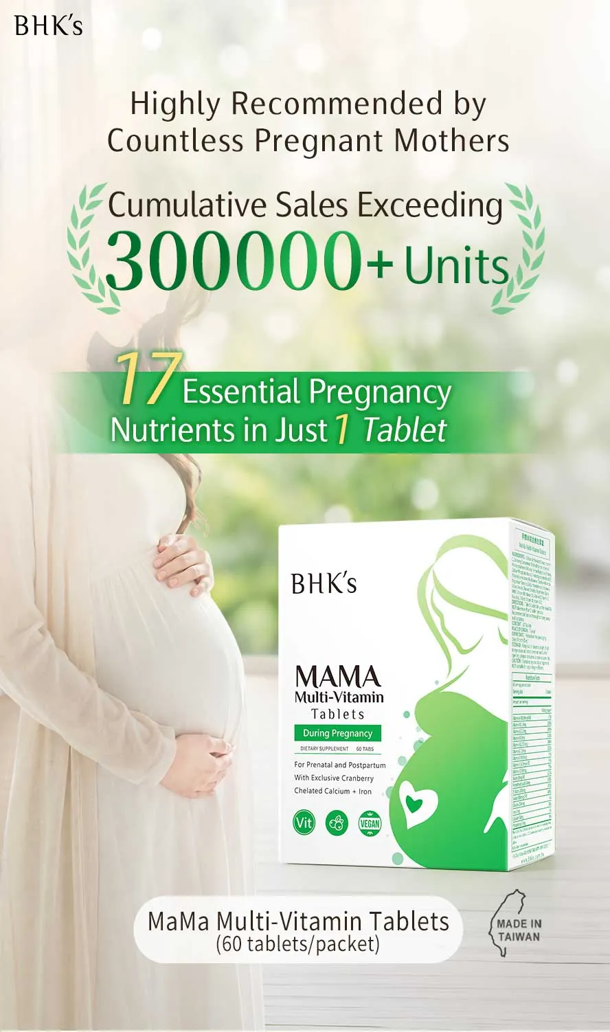 BHK's Maternal Multivitamin: An essential supplement for pregnancy nutrition.