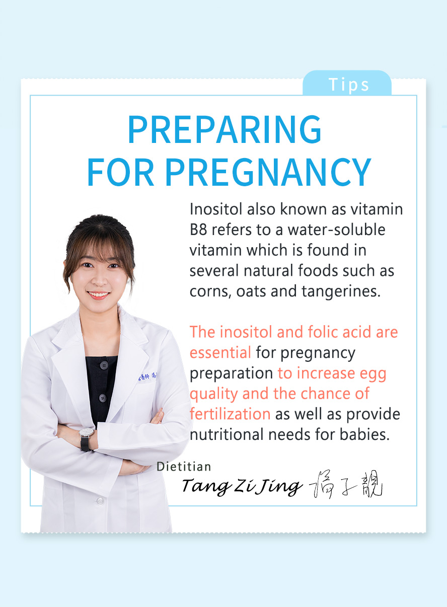 BHK's Inositol improve your physical condition to prepare for pregnancy