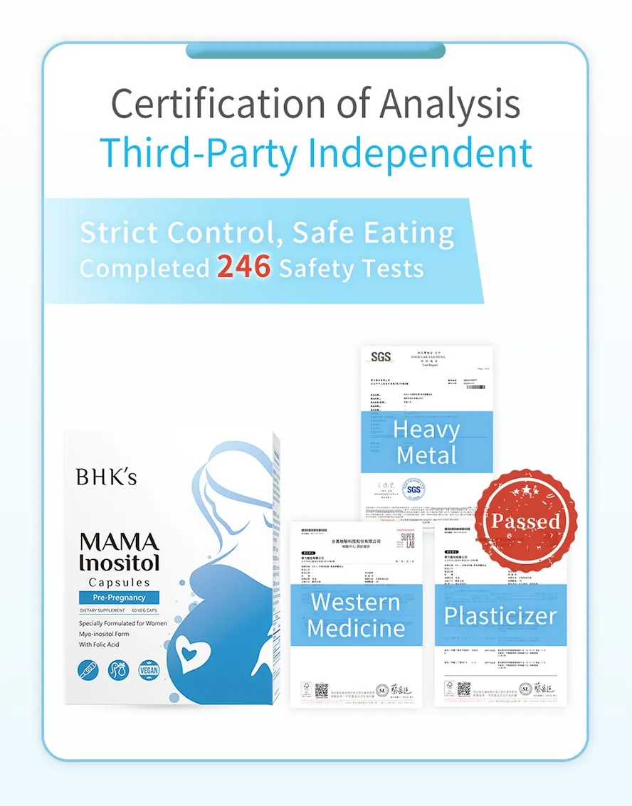 BHK's Inositol is highly recommended by obstetrician and gynecologist