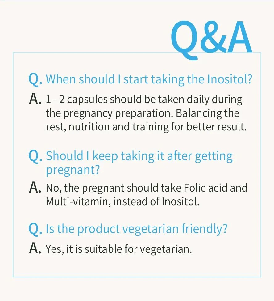 BHK's Inositol is suitable for vegetarian. Start taking for at least 3 months before getting pregnant