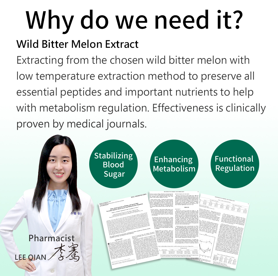 BHK's wild bitter melon uses low temperature water extraction  to keep activity peptide