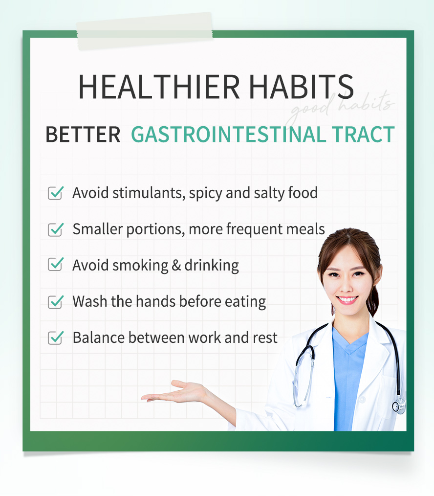 How to take care of gastrointestinal tract? It is suggested to eat in small portions, avoid the stimulants, spicy and salty food and take BHK's Fast Relief Enzymes Tablets