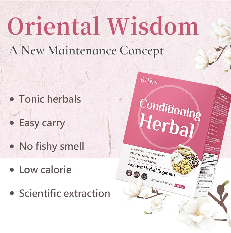 BHKs conditioning herbal is a herbal traditional chinese medicine. its convenient packaging is ideal for home, office and travel.
