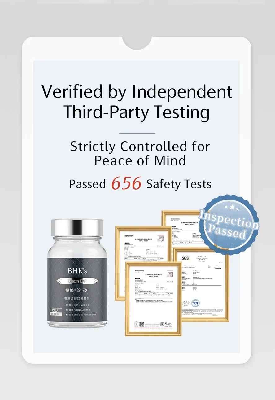 SGS certified for safety and quality assurance; continuous use effectively improves hair loss concerns.