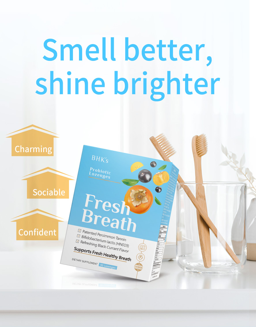 Daily charm to feel confident to talk to people at anytime, take 1 fresh breath probiotic.