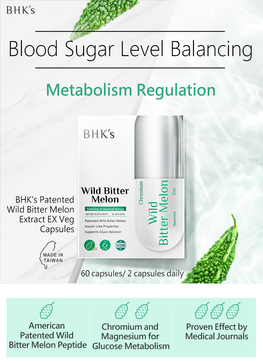 BHK's wild bitter melon extract EX with active peptides to help metabolism and stabilize blood sugar level