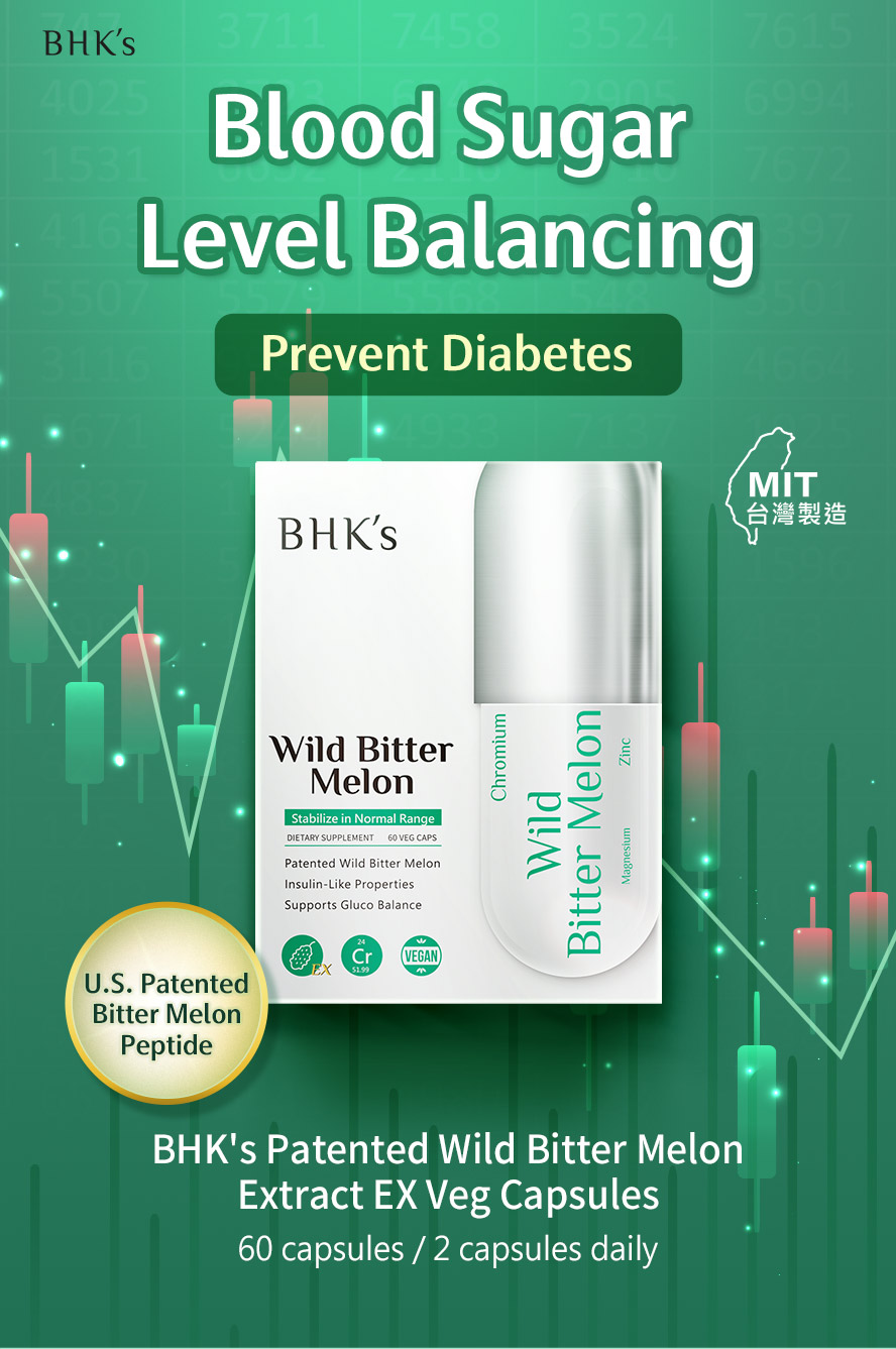 BHK's wild bitter melon extract EX with active peptides to help metabolism and stabilize blood sugar level