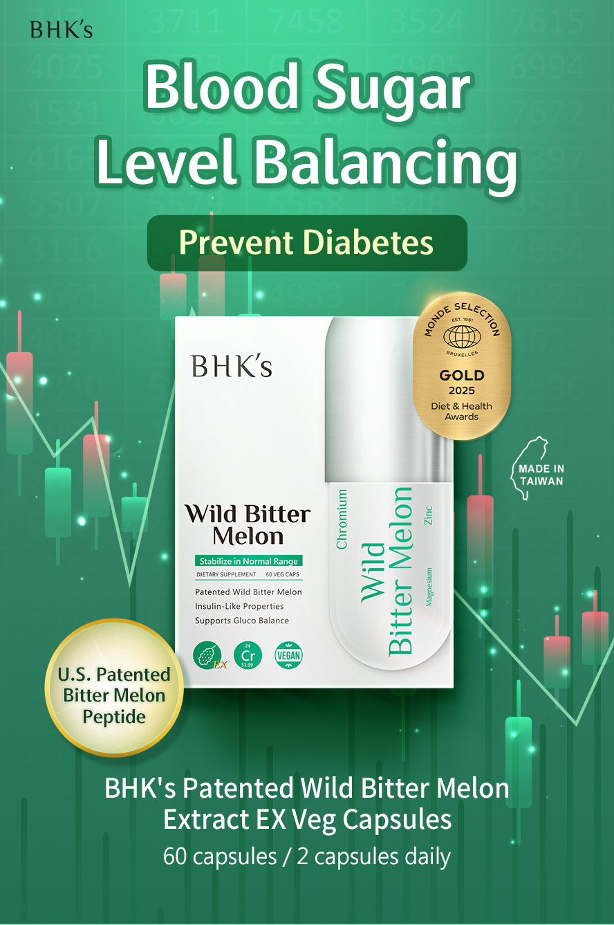 BHK's wild bitter melon extract EX with active peptides to help metabolism and stabilize blood sugar level