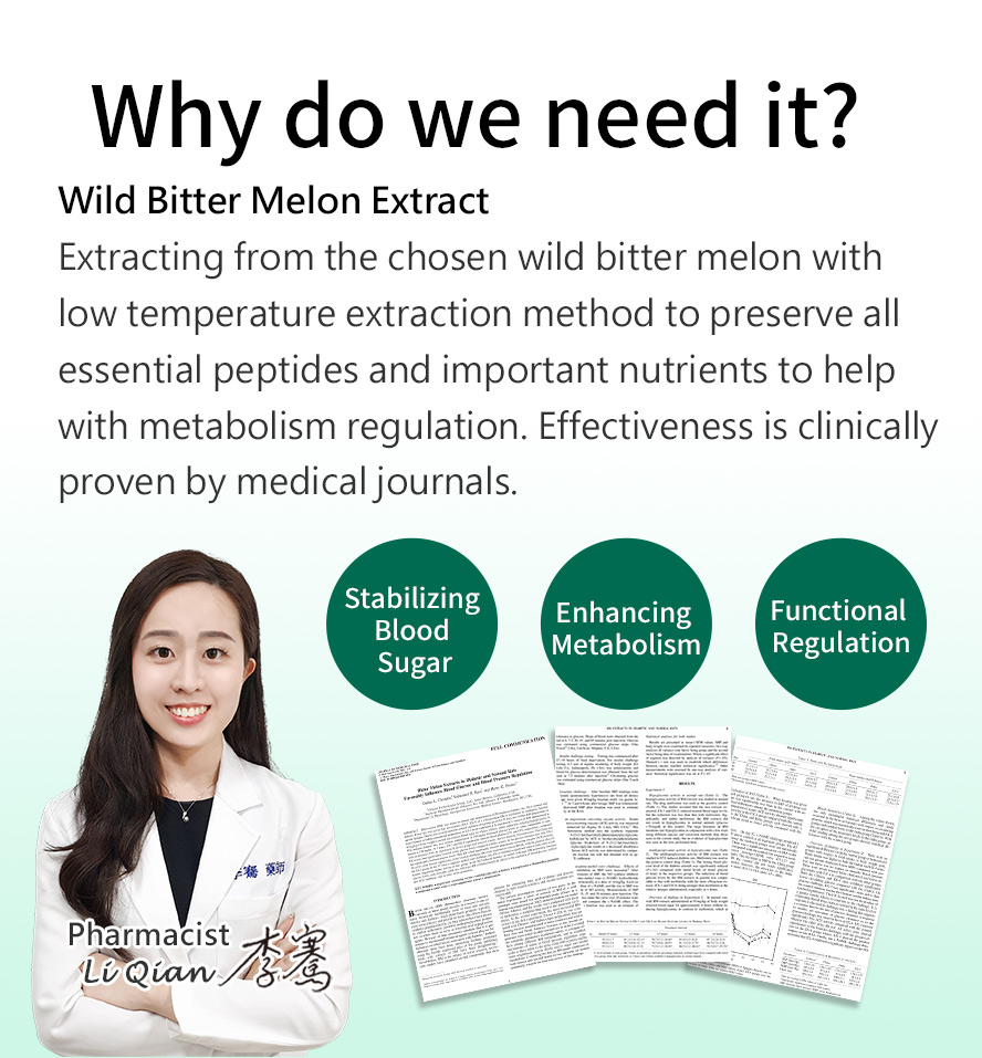 BHK's Wild Bitter Melon EX can help balance blood sugar, enhance insulin secretion, promote circulation & glucose metabolism