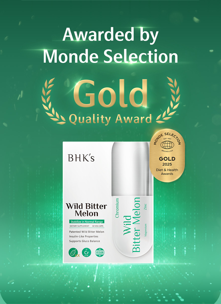 BHK's Bitter Melon EX can take as daily health care or 4 capsules a day for better blood sugar regulation, recommended as a hypoglycemic food for diabetic patients daily consumption