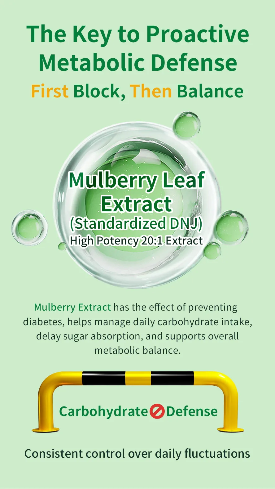 Enriched with Mulberry Leaf Extract, BHK's Wild Bitter Melon EX2 effectively delays sugar absorption and minimizes blood glucose fluctuations.