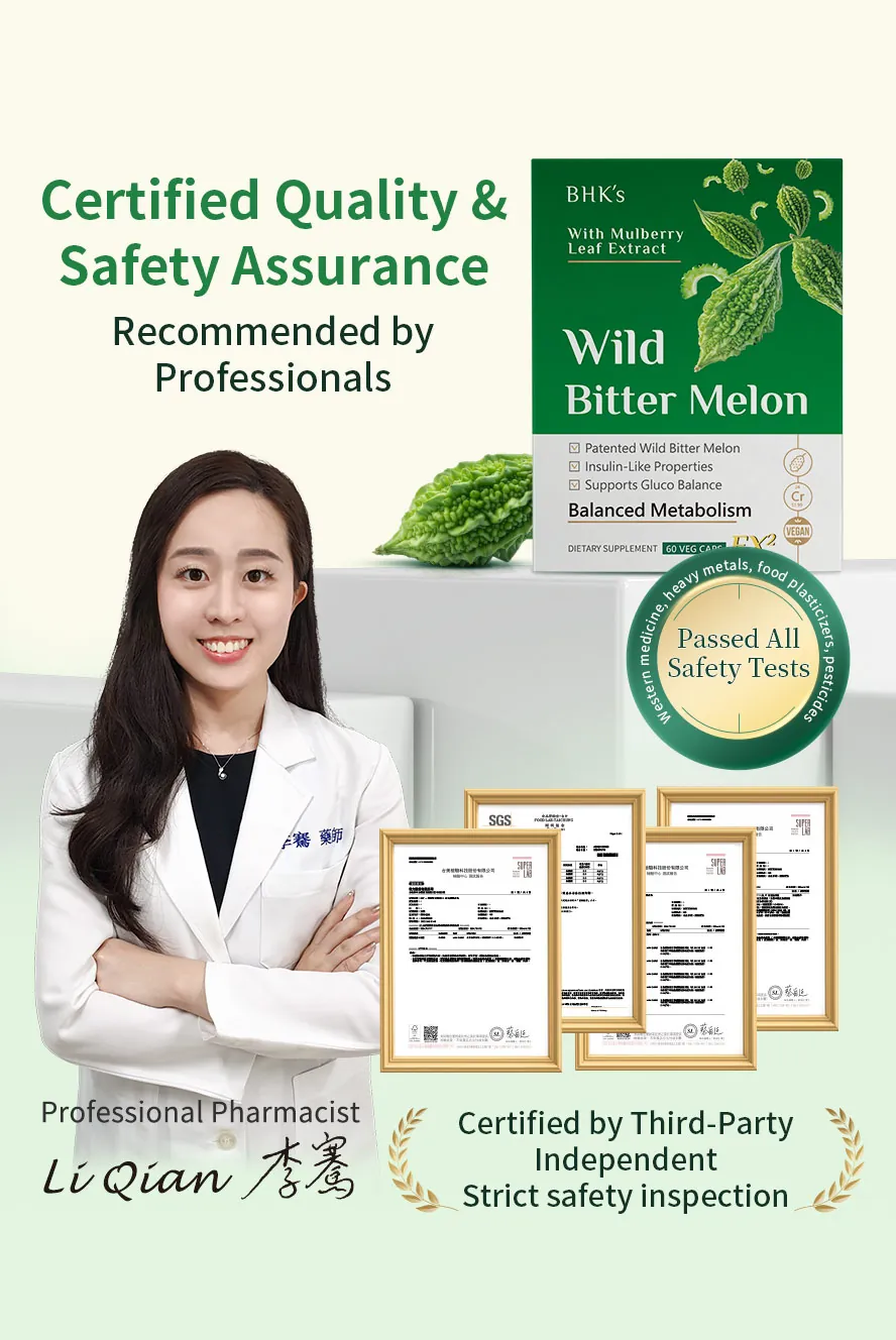 Made in Taiwan, BHK's Wild Bitter Melon EX2 has passed rigorous safety inspections, ensuring a safe and reliable choice for your health.
