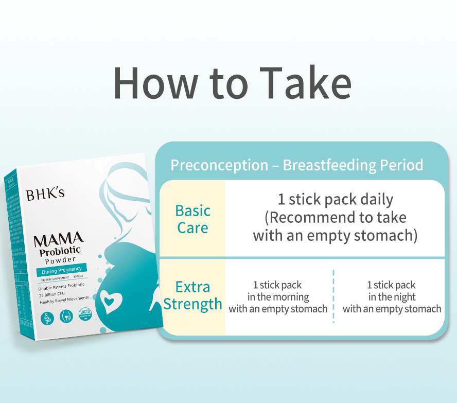 How to take BHK's MaMa Probiotic Powder.