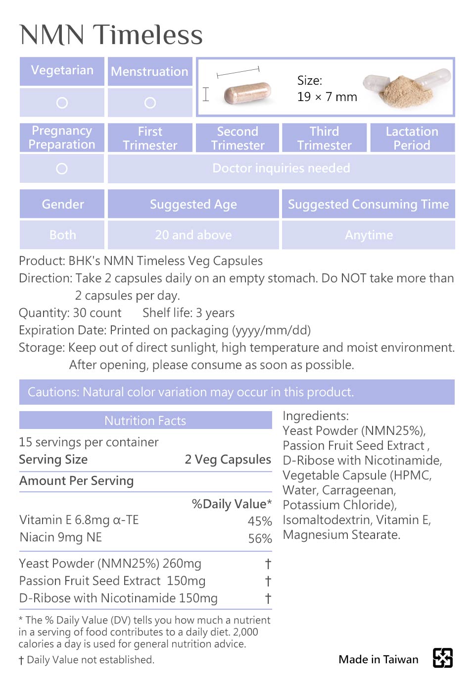 How to eat BHK's NMN; Food safety tested & high content of natural extracted NMN anti-aging supplement to choose