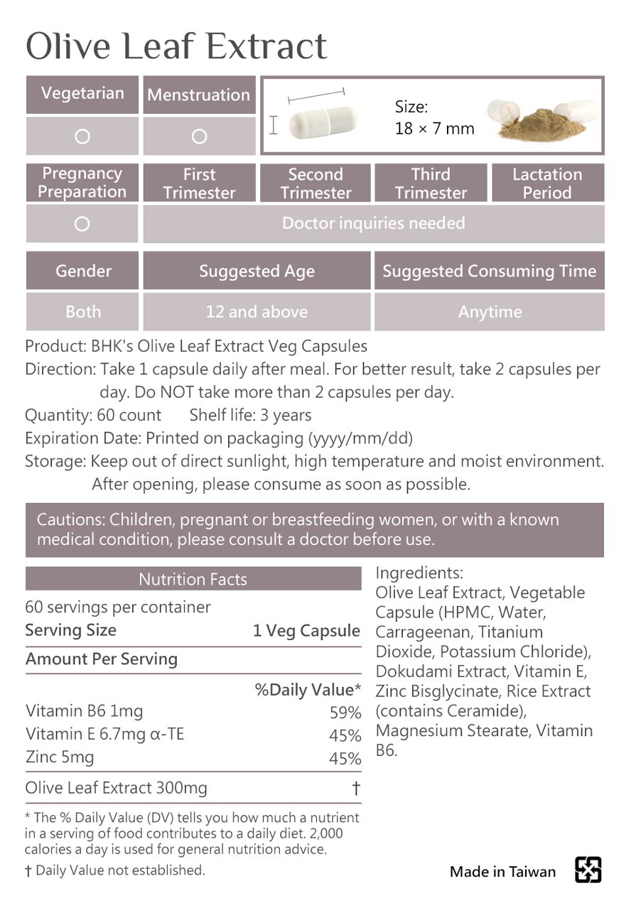 BHK's Olive Leaf Extract is made with safe & patented ingredients to solve scalp discomforts