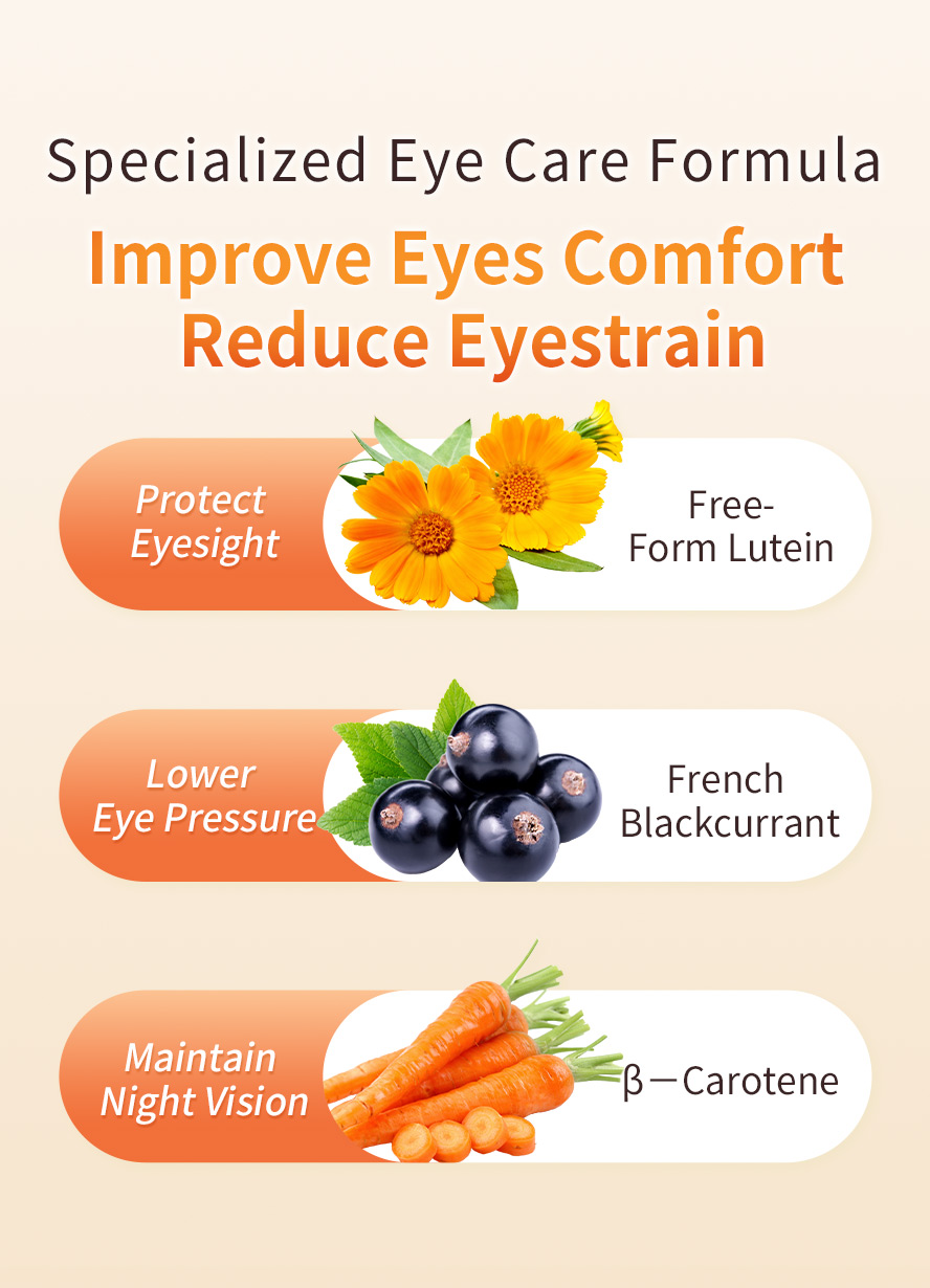 BHK's Vitamin B Complex + Lutein has specialized eye care formula with free-form lutein, French blackcurrant, and beta caoroteen to improve eyes comfort