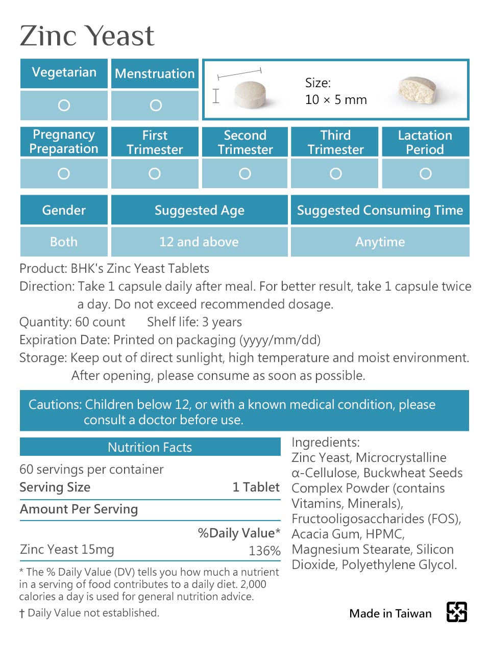 BHK's Zinc Yeast review is good and effective, with guaranteed quality and safe ingredients.