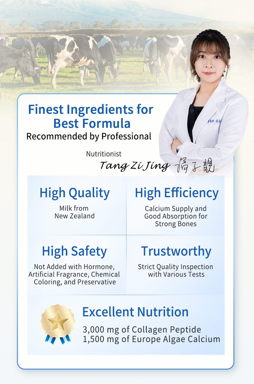 High efficiency product with no additive recommended by nutritionist to provide excellent nutrition for bone health