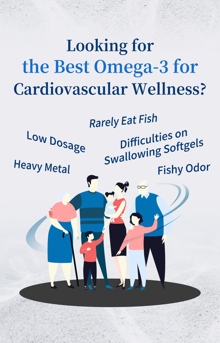 Best Omega-3 supply to support cardiovascular wellness for children, adults, and elders.