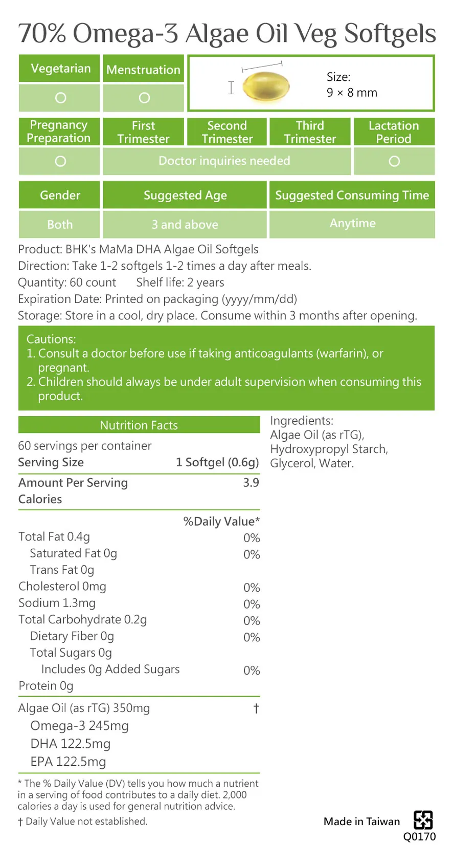 How to take BHK's 70% Algae Oil for maximum effectiveness?