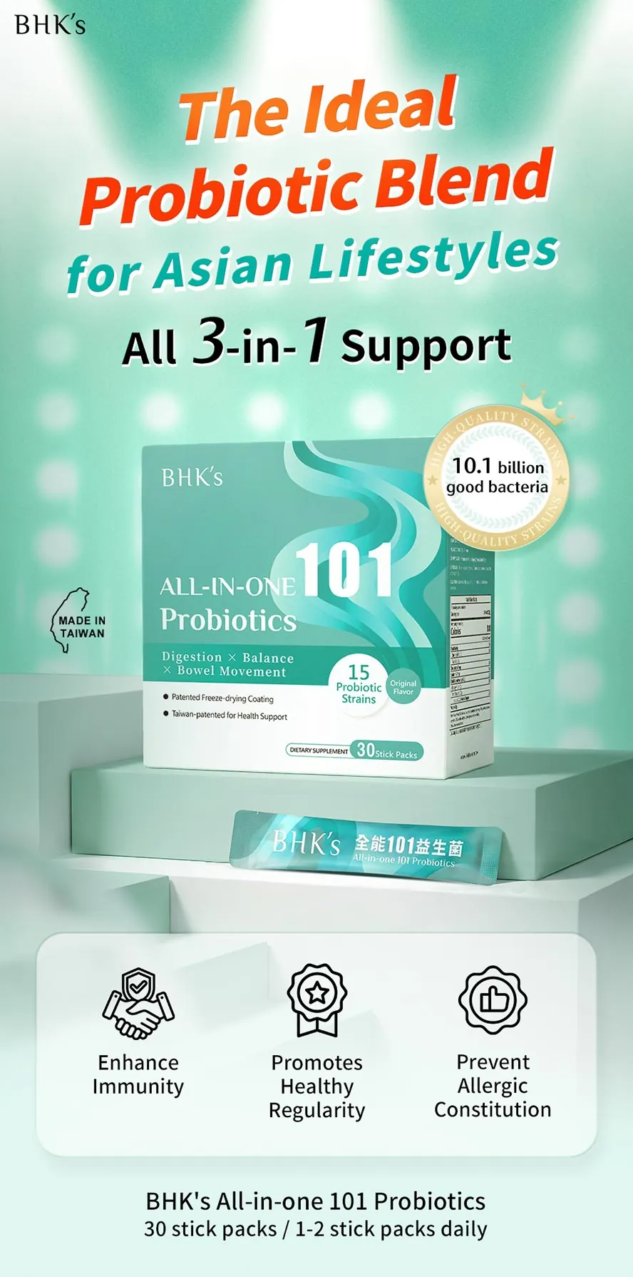 Why BHK's 101 Probiotics is the Best Fit for Asian High-Carb Diets? Tailored for better digestion of rice, spices, and fermented foods.
