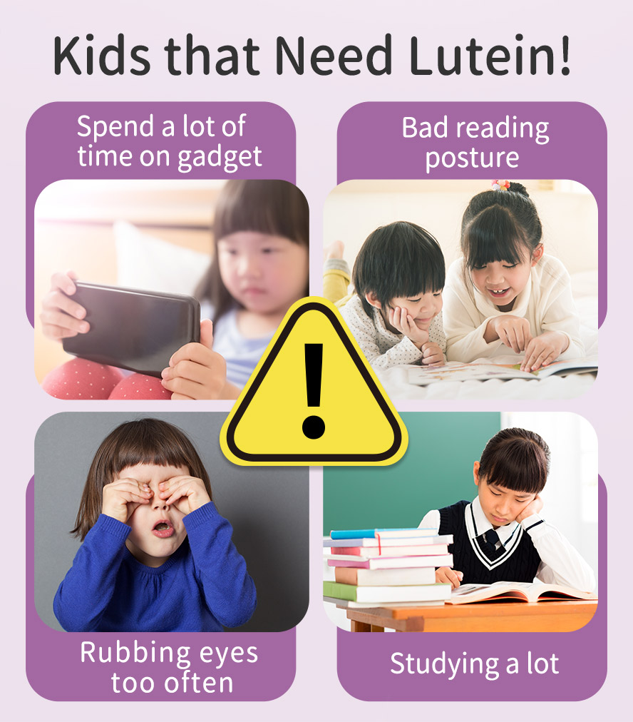 BHK's Kids Lutein help maintain healthy cells in the eyes and shield your eyes from blue light from your smartphone.