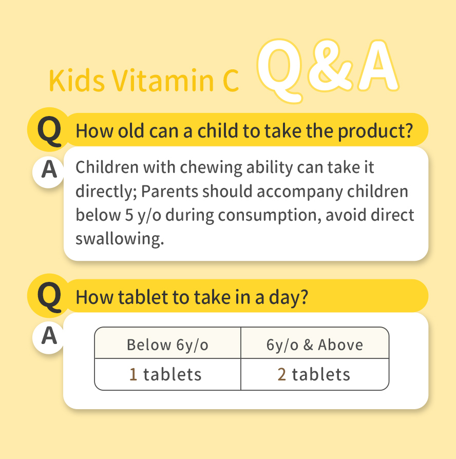 2 tablets of BHK's Vitamin C a day is enough for daily needs