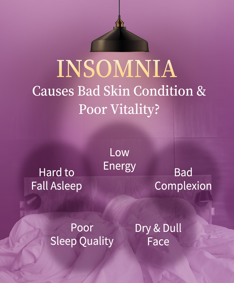BHK's Night Relax EX and Twilight Aqua Mask helps to solve insomnia that can cause bad skin and low energy.