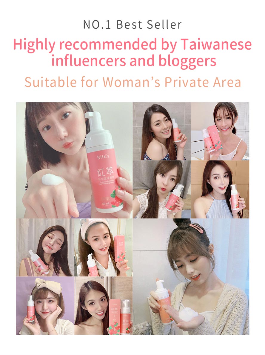With gentle densed foam, skin friendly, non-irritating ingredients, this product is highly recommended by repurchasing customers and influencers