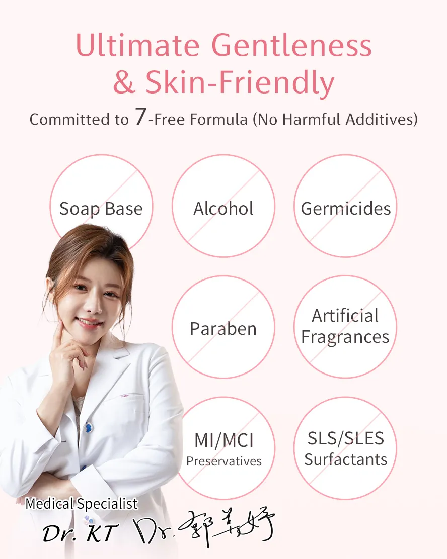 Free from alcohol and artificial fragrances, BHK's Crimson Mousse EX2 is safe for even the most sensitive skin.