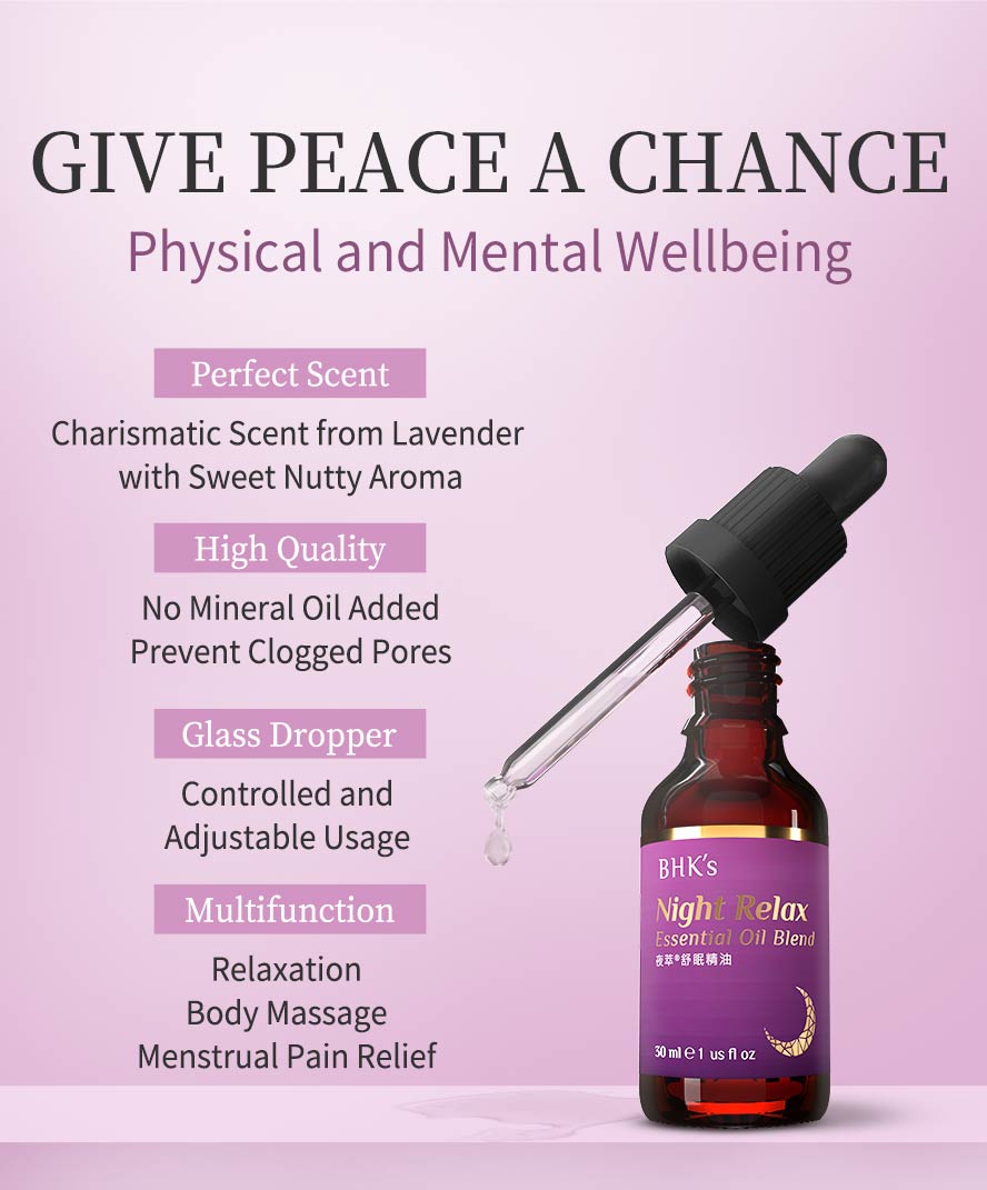 Good essential oil is stress relieving and health enhancing. Without mineral oil to avoid clogged pores. Glass dropper to make usage easier, suitable for muscles relaxing massage and menstrual cramp soothing