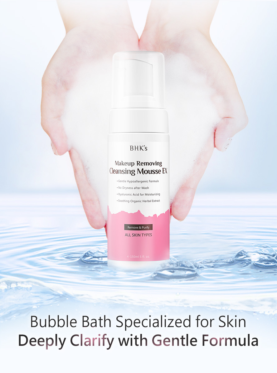 Gentle formula with thick mousse foam for clarify pores deeply.