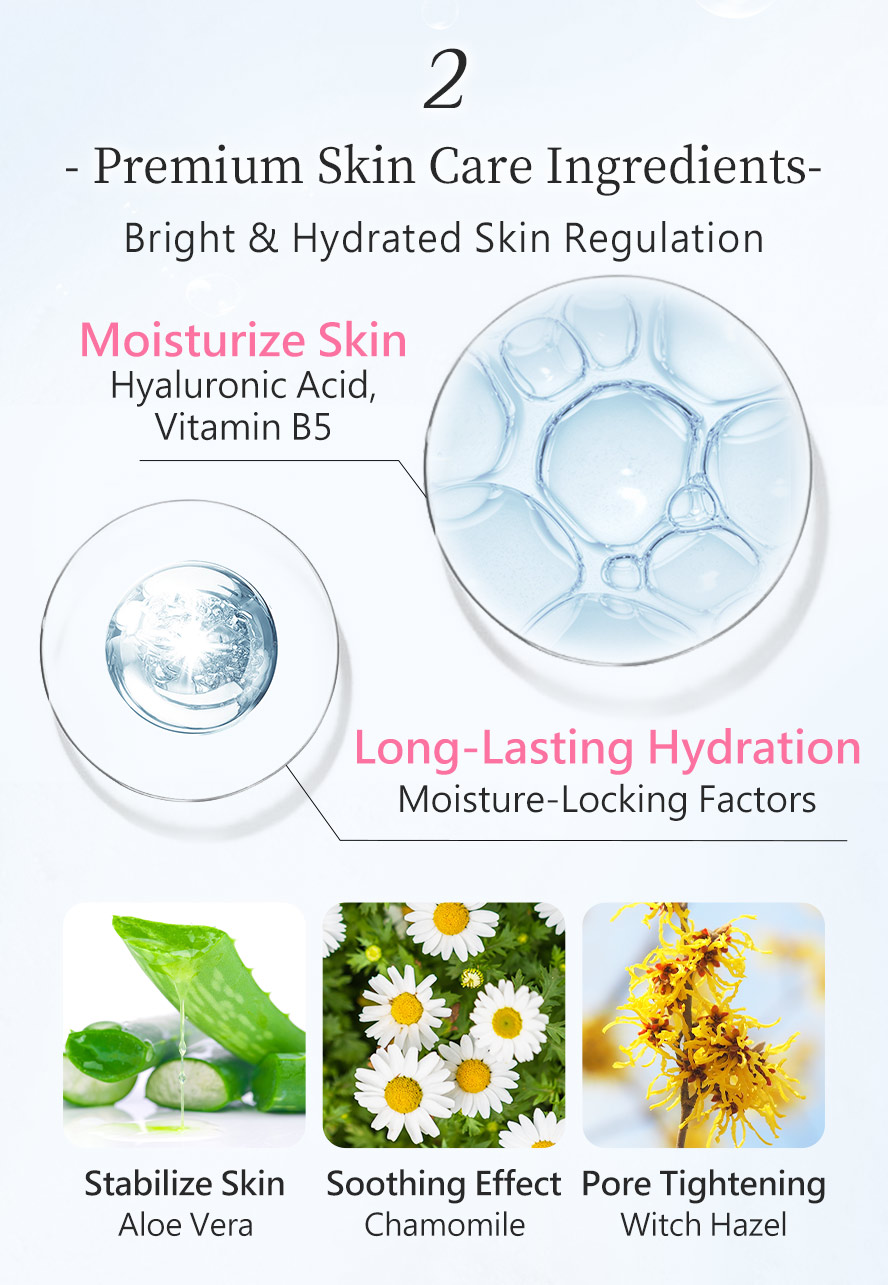 Added with hyaluronic acid and other plant-based skin-soothing ingredients to moisturize and calm skin condition.