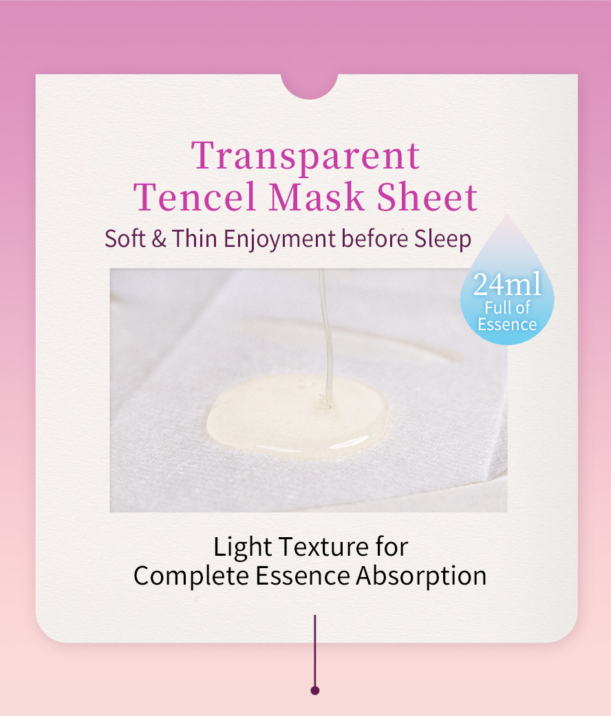 High concentration skin moisturizing essence for good absorption.