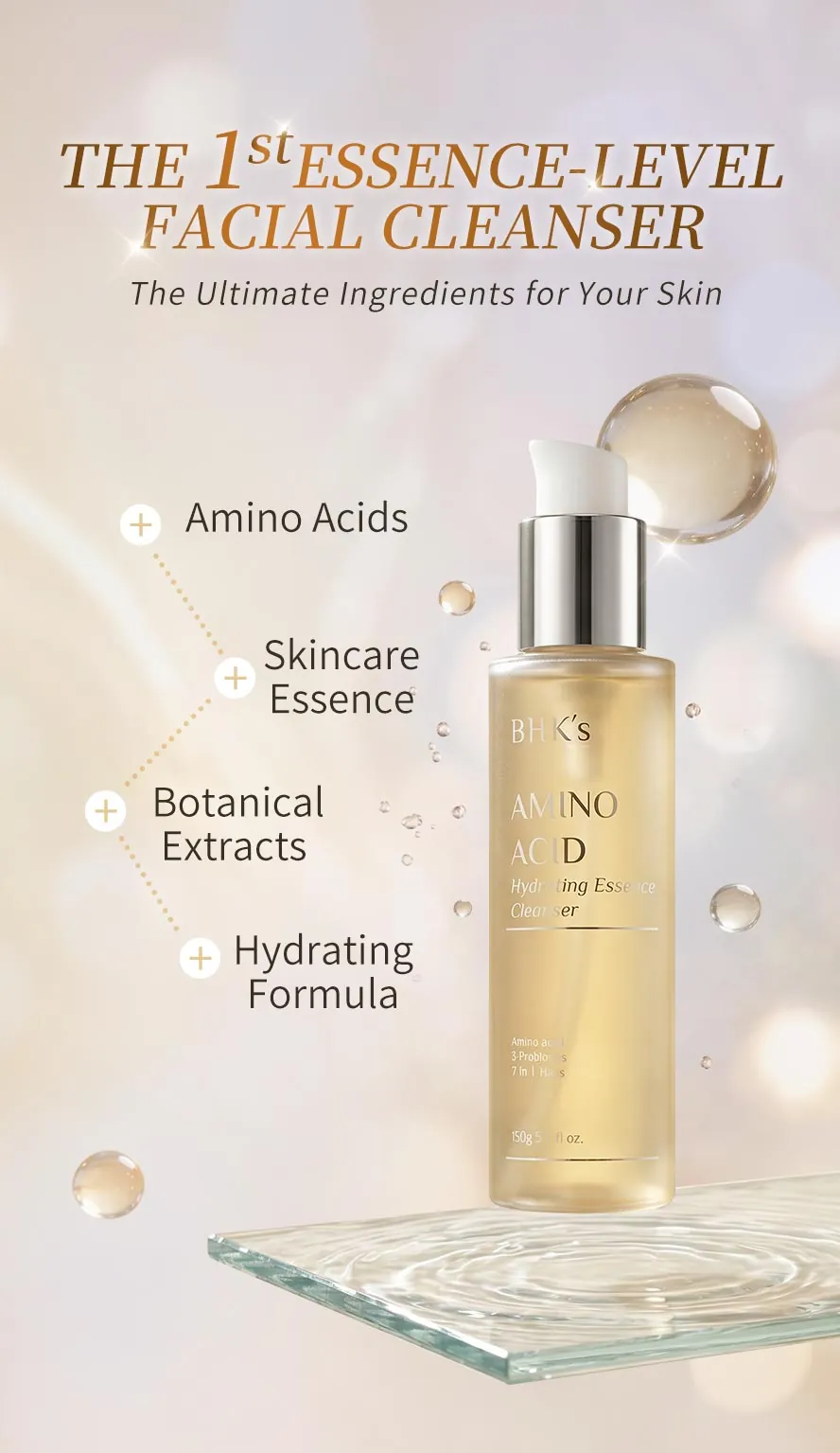 BHK's Amino Acid Hydrating Essence Cleanser Cleanses and Nourishes Skin in One Simple Step
