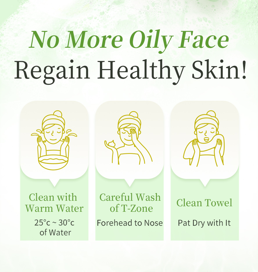 Use BHK's Oil Clear Gentle Face Cleanser to regain healthy skin condition with the right face washing method