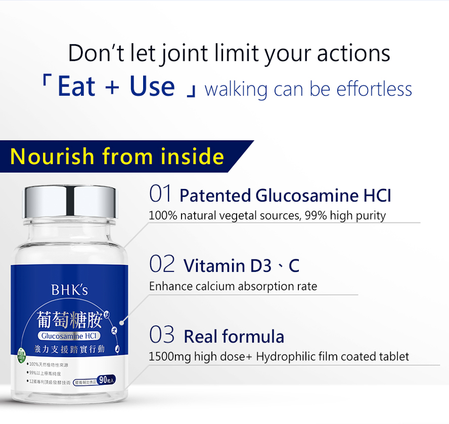 BHK's Patented Glucosamine MSM  prevent further joint damage