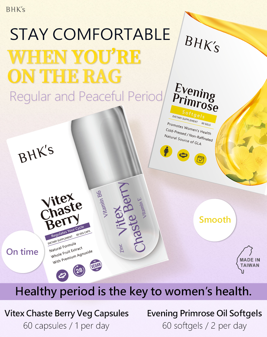 BHK's VitexEveningPrimrose treats hormonal imbalances and comfort your menstrual period