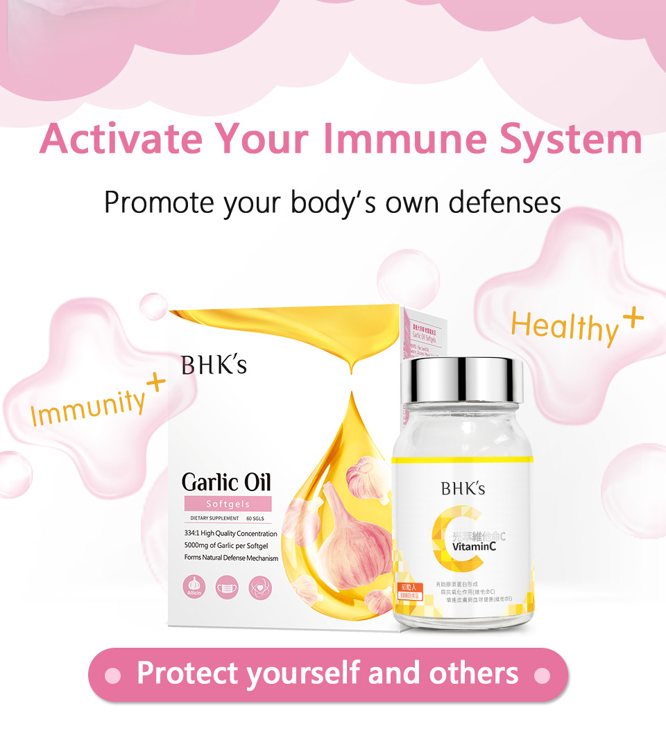 BHK’s Concentrate Garlic and Vitamin C support healthy immune function.