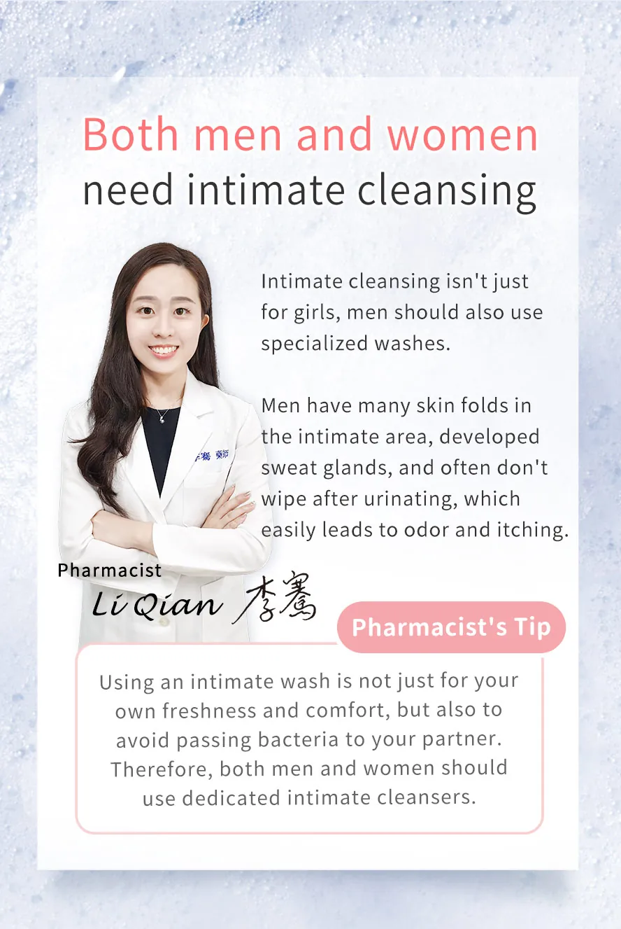 Recurrent feminine infections are often caused by Candida albicans or UTIs, while the folds of the foreskin can easily harbor bacteria and smegma; therefore, daily use of specialized cleansers is highly recommended.