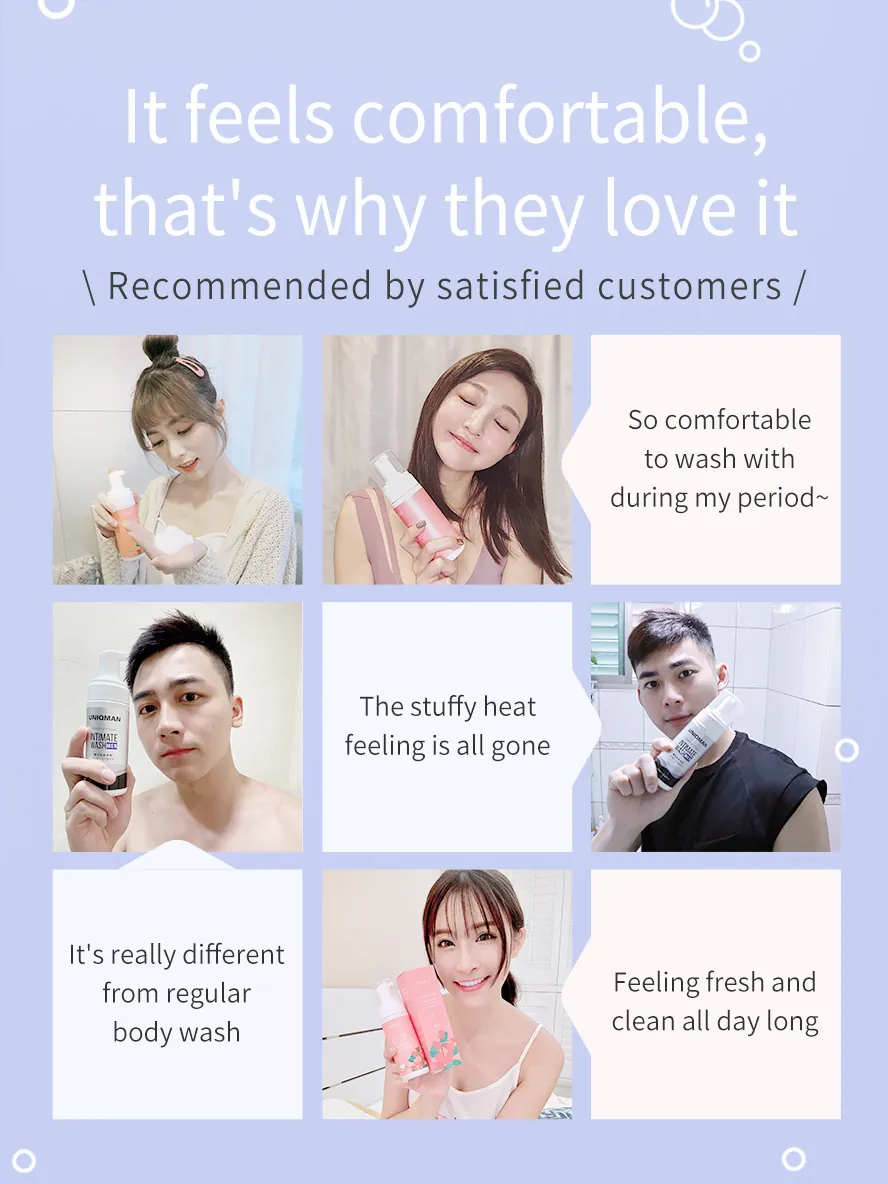 Highly acclaimed by consumers, these cleansers leave you feeling refreshed&mdash;no more dryness or itching for her, and no more stuffy odors for him.