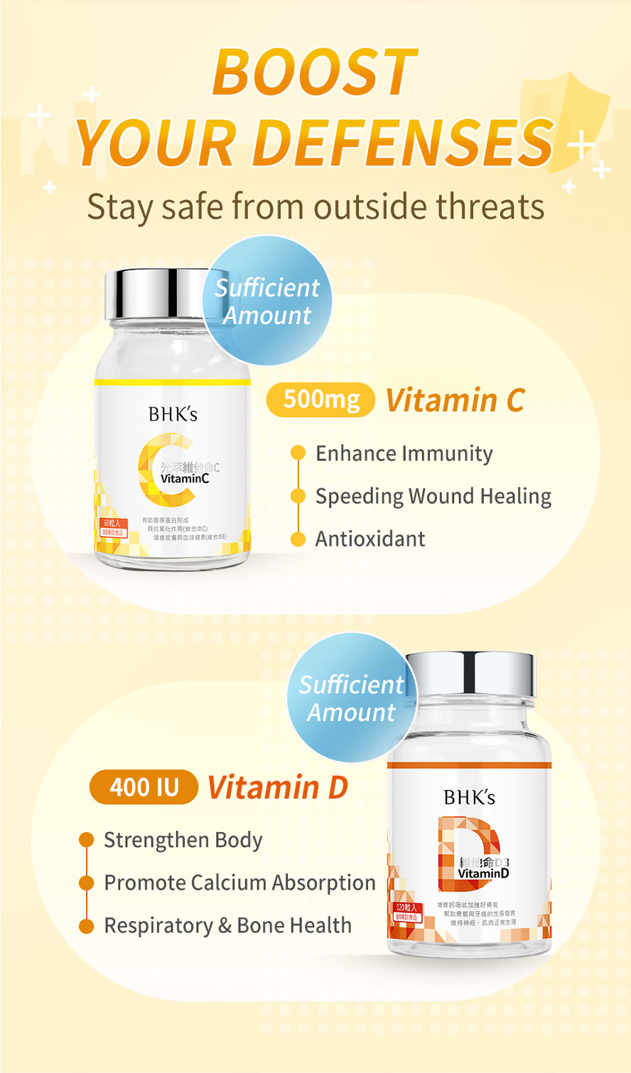 Adequate intake of the “super ingredients” to build strong immunity