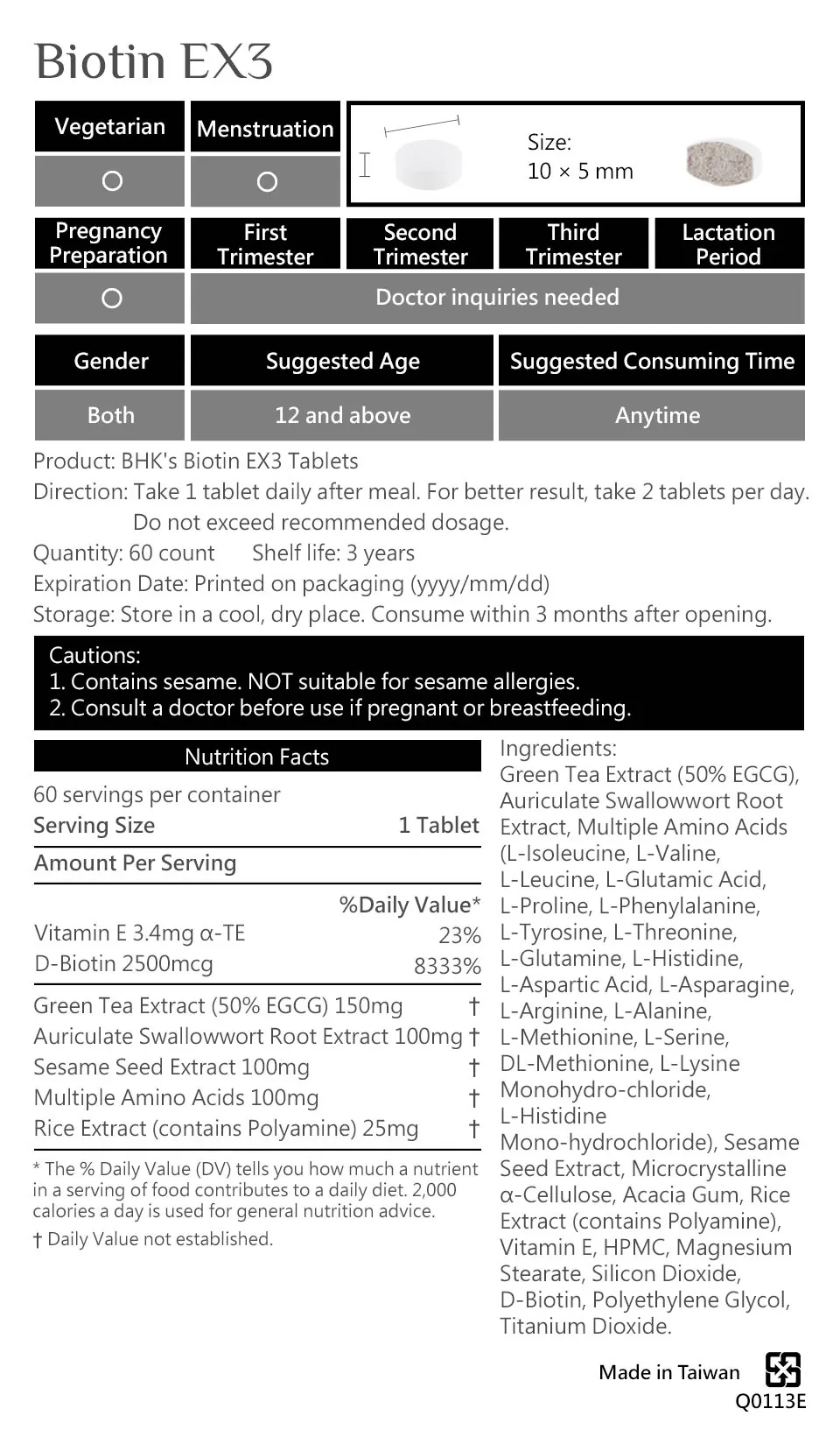 BHK's Biotin and Hair Tonic is specialized for women with no medicine and safe ingredients.