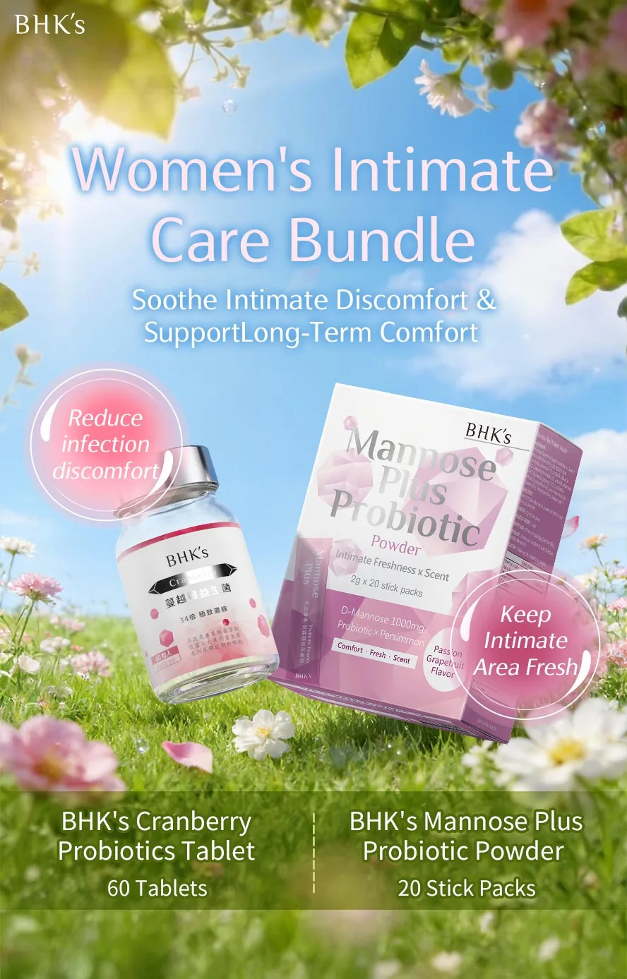BHK's Intimate Care Set Supports Urinary Tract Health, Vaginal Wellness, and Helps Maintain Freshness in the Intimate Area