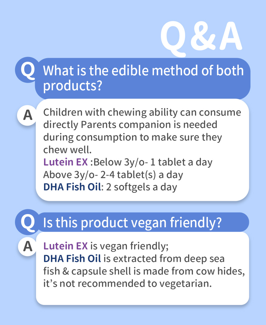 Q&A on kids supplement, improve the eyesight & concentration of children, long-term intake is needed for best effect