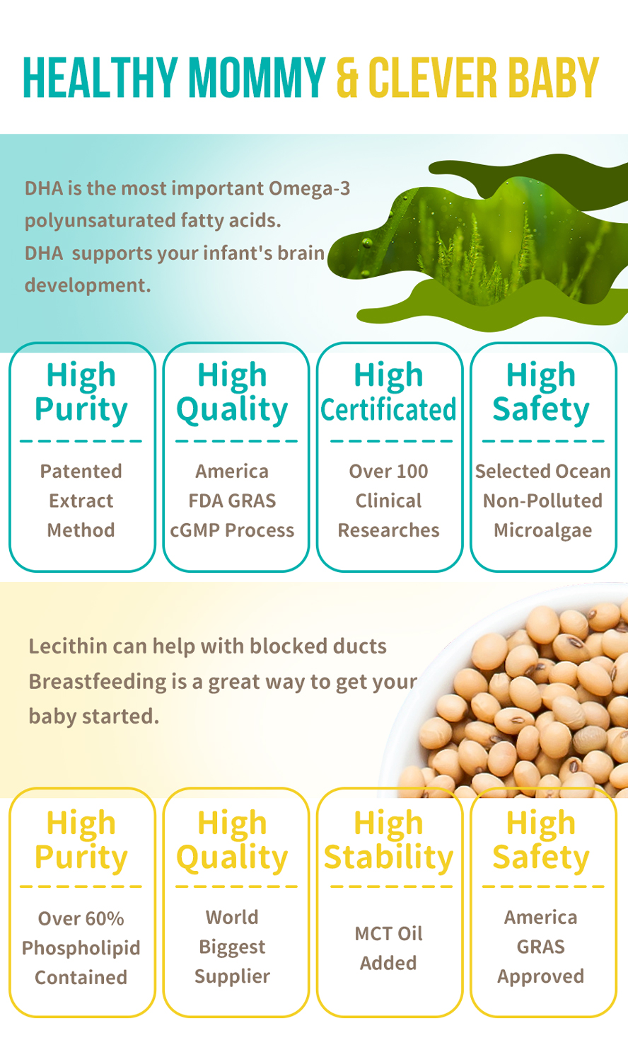 BHK's DHA Algae Lecithin  help prevent of mastitis, breastfeeding with sufficient nutrition