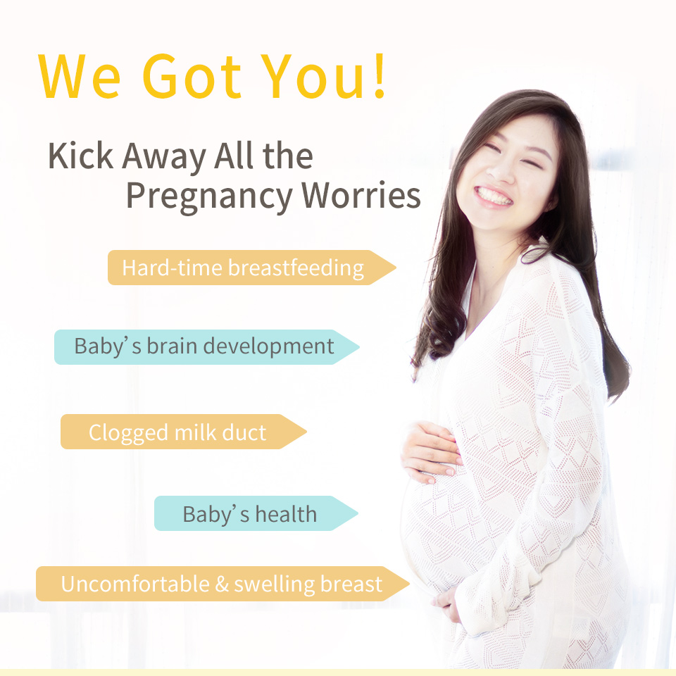 With BHK's DHA Algae and Lecithin, no longer worry about mommy's clogged milk ducts 