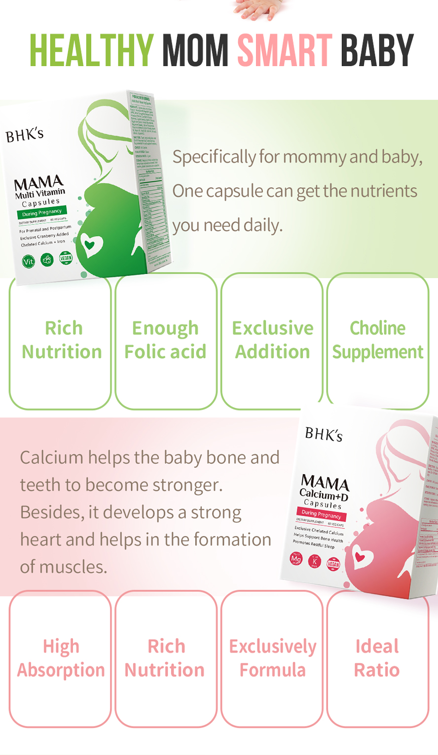 BHK's Calcium +D Multi-vitamin better absorption rate, better dosage, better nutrient ratio.