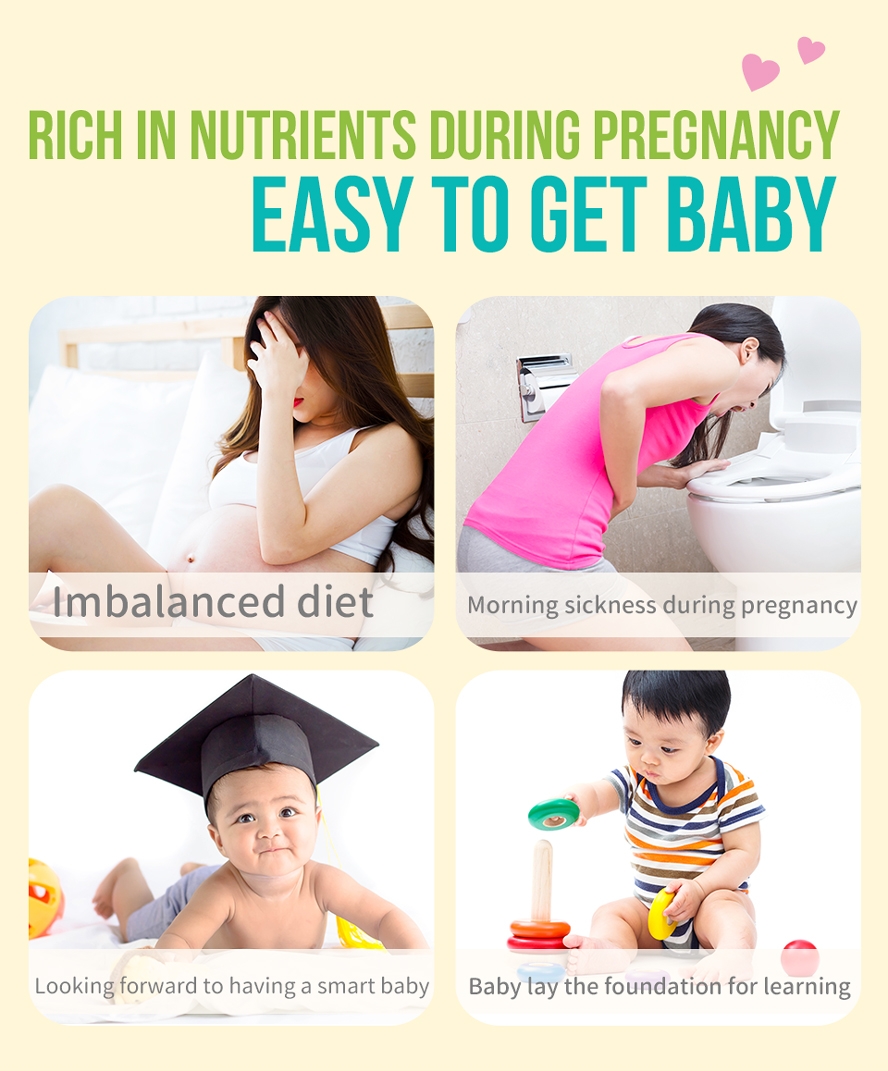 BHK's DHA Algae Multi-vitamin improves the child's development during pregnancy.